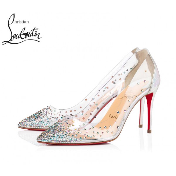 christian louboutin clear shoes