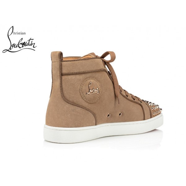 lou spikes flat suede