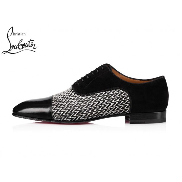 bakke lektier Dripping Cheap Christian Louboutin Greggo Flat Oxfords shoes - BLACK CALF, Louboutin  UK outlet