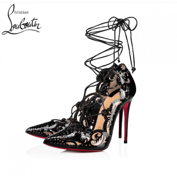 Louboutin Impera Pumps - BLACK PATENT LEATHER, Louboutin sale